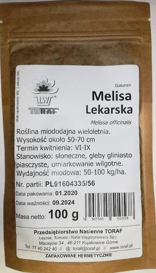 Nasiona MELISA LEKARSKA rolina miododajna - 100g