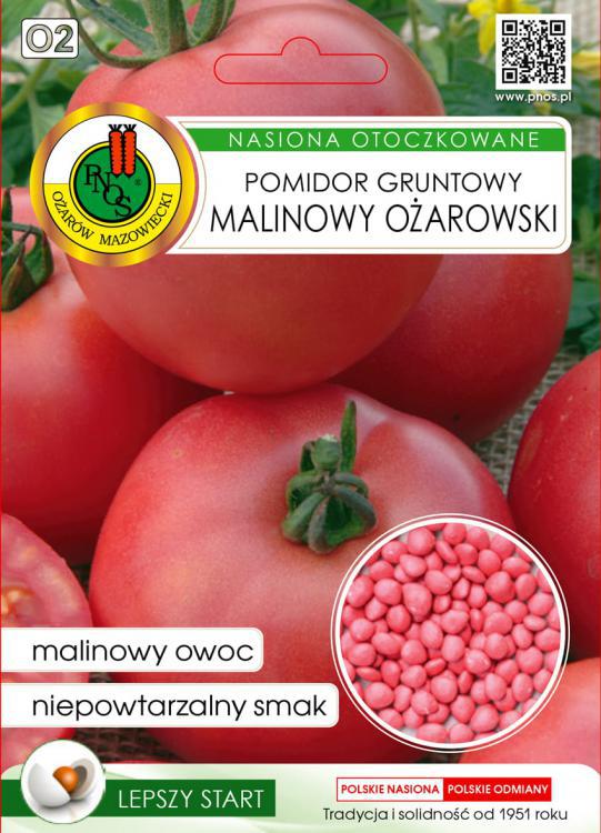 Pomidor gruntowy MALINOWY OAROWSKI - 100 szt. nasion OTOCZKOWANE - PNOS (ID:4346)