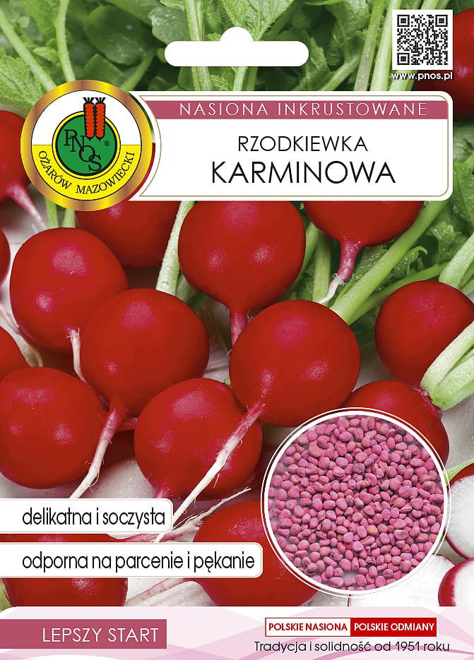 Rzodkiewka KARMINOWA 10g - nasiona INKRUSTOWANE - PNOS (ID:4354)